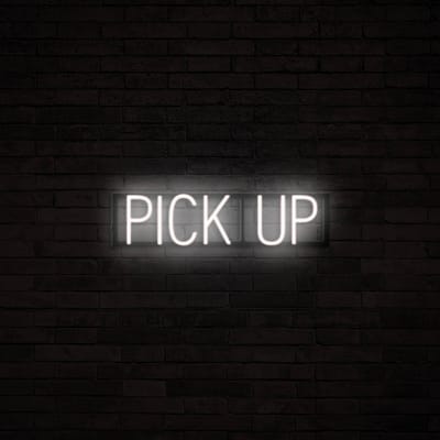 PICK UP - Lichtreclame Neon LED bord verlicht | SpellBrite | 59,5 x 16 cm | 6 Dimstanden & 8 Lichtanimaties | Reclamebord neon verlichting