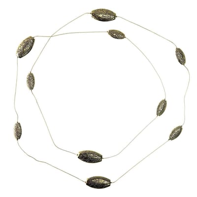 Behave® Lange kralen ketting goud kleur 150 cm - Nikkelvrij, Geschenkverpakking