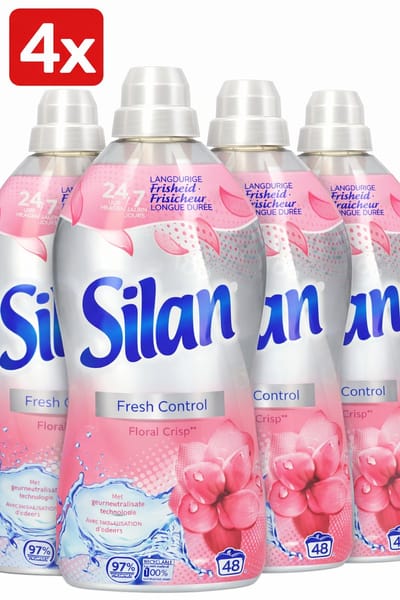 (4x) Silan Wasverzachter - 48sc1056ml - fresh control floral crisp