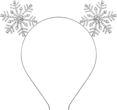 Glitterende Kerst Hoofdband met Strass Sneeuwvlok - Feestelijke Tiara Haaraccessoire voor Dames en Meisjes