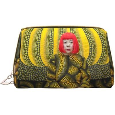 Grote Capaciteit Yayoi Kusama Pompoenen Make-uptasjes Draagbare Make-uptas Vrouwen Washbag Toilettas 21x14x9cm yellow