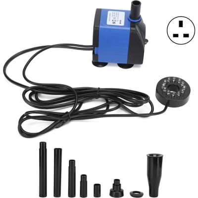 Akwarium Dompelwaterpomp met Kleurrijk LED-licht Aquarium Stille Fonteinpomp Groen EU-stekker blauw