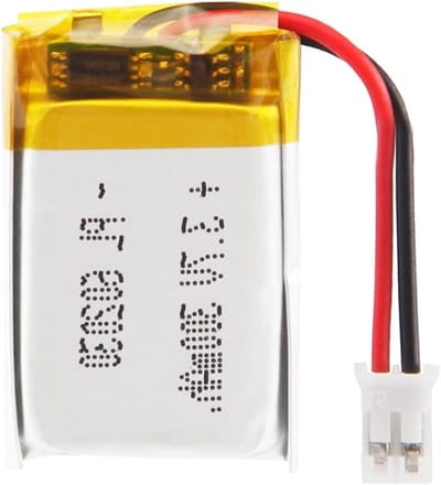 300 mAh Lithium Polymer Ion Batterij 3.7 V met 2P-PH Aansluiting en 2 mm Rastermaat voor Elektronische Toepassingen