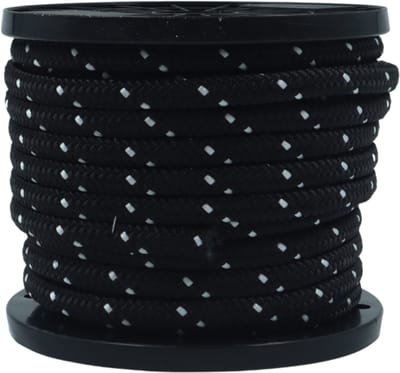Premium boot touw Zwart/Wit - 50 meter lang - 10 mm dik