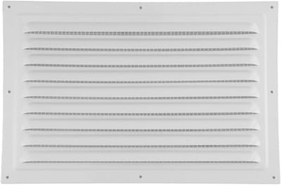 Ventilatierooster Vierkant - Muurafdekking Kanaal - Luchtstroom Reguleren - Met Insectennet - 200x300 mm - Wit