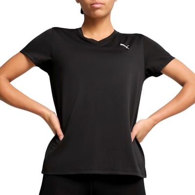 PUMA W TAD ESSENTIAL VNECK Tee Dames sportshirt - Puma Black
