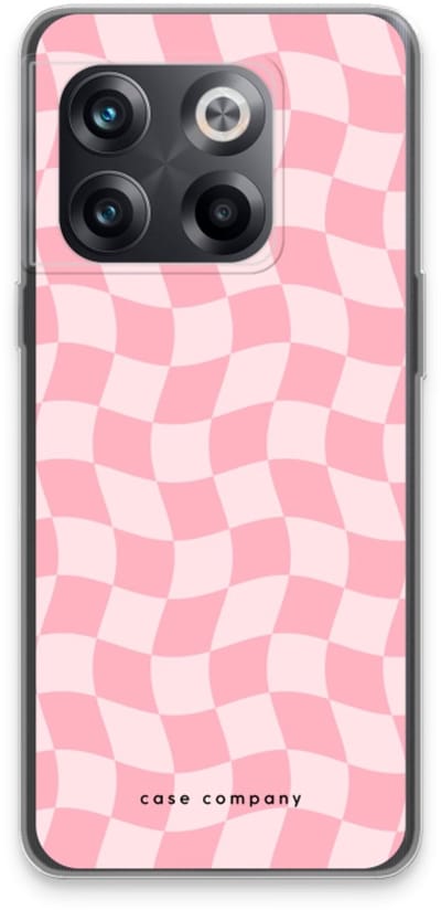 Case Company® - Hoesje geschikt voor OnePlus 10T hoesje - Grid Roos - Soft Cover Telefoonhoesje - Bescherming aan alle Kanten en Schermrand
