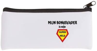Akyol - mijn bonusvader is mijn superheld Etui - Papa - super bonusvader - vader cadeautjes - vaderdag - verjaardag - geschenk - kado - 20 bij 9 cm
