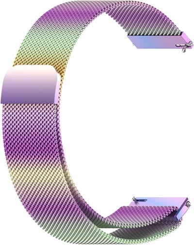 By Qubix - Geschikt voor Garmin bandje - Milanese bandje - Multicolor - Geschikt voor Garmin Vivoactive 6 / 5 / 3 - Smartwatch bandje 20mm