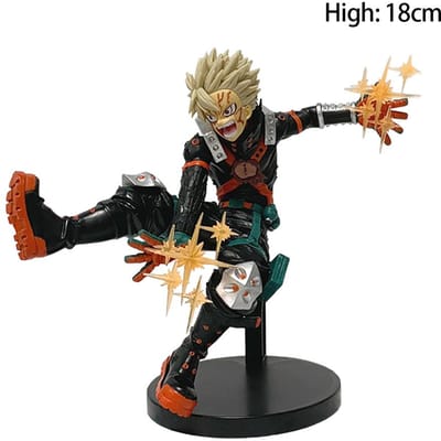My Hero Academia Bakugou Katsuki 18cm Garçon Combat Anime Modèle PVC Figurine Voiture Bureau Périphérique Ornement Décoration Poupée black