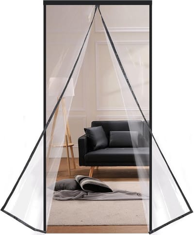 Magnetisch Deurgordijn - Isolerende Deurhoes - Tochtvrij Houden - Automatisch Sluitend - 150x250cm - Zwart