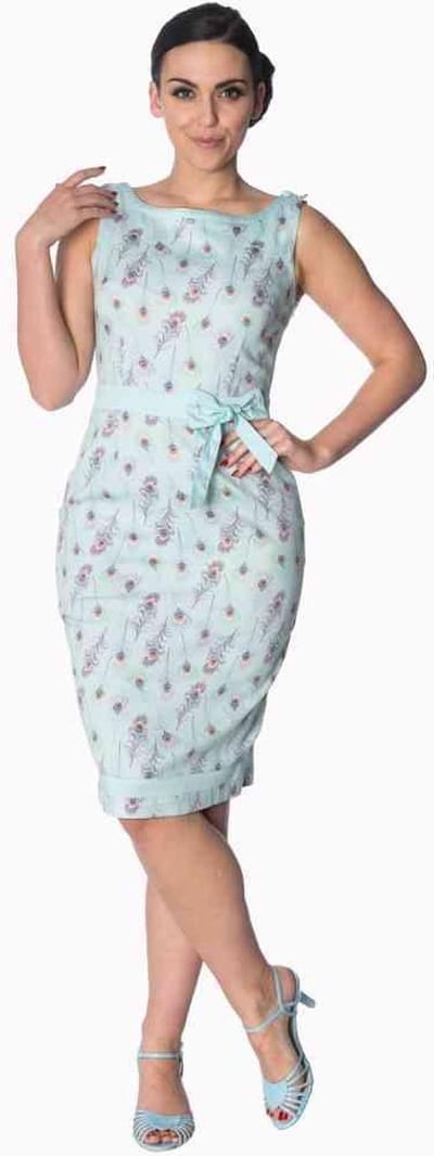 Dancing Days - PEACOCK Kokerjurk - M - Blauw