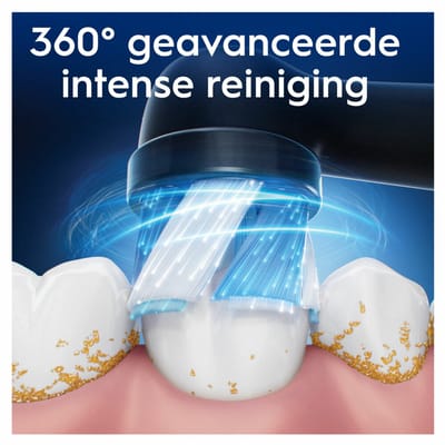 Oral-B Opzetborstels iO Ultimate Clean Zwart - 3 x 6 stuks - Voordeelverpakking