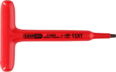 T-greep Torx sleutel - Veiligheidssleutel - Vastzetten bouten - Geïsoleerde uitvoering - T50 200 mm - Chroom