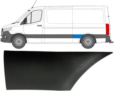 Zijlijst sierlijst achterspatbord voor Mercedes Sprinter 2018- / Links