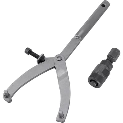 Clé à molette pour volant d'embrayage de moto, réglable, 24 mm/27 mm, extracteur de volant magnétique pour VTT gray