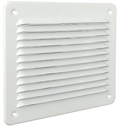 Aluminium Afgeschuind Ventilatierooster in Wit