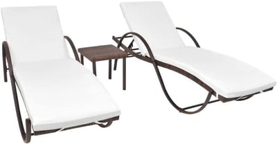 Tuinstoelen met kussens - Zitgroep buiten - Ontspannen in tuin - Weerbestendig vlechtwerk - 63 x 63 x 83 cm