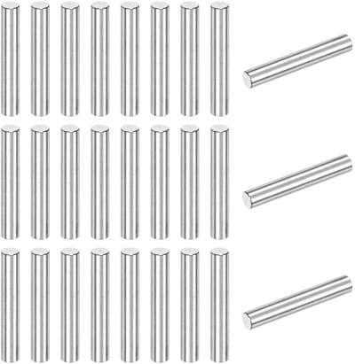 METERXITY Cilindrische pen, verpakking van 50 stuks, 2,5 x 16 mm, 304 roestvrij staal, bevestigingselementen, steunpen voor metalen apparaten, cilindrische pen voor planken [zilverkleur]