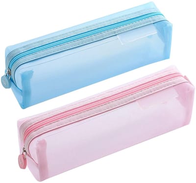 Dailygoods- Net-etui Grote Capaciteit - 2 Stuks - Nylon - Waterdicht - Eenvoudig Ontwerp - Afmetingen 20,5 x 6 x 6,5 cm - Pennenzak