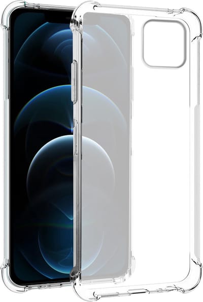 iPhone 12 Pro Max hoesje transparant siliconen backcover shockproof