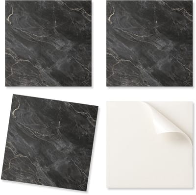 Set vinyltegels met patroon voor de woonkamer, zelfklevend, elegant marmer met aderen, 20x20x20 cm
