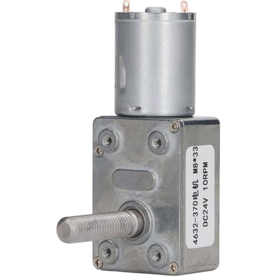DC Wormwielmotor 10RPM M8x33mm Hoge Transmissienauwkeurigheid Aluminium Messing Toerenreductiemotor