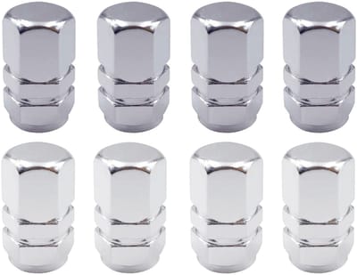 Dailygoody - Aluminium ventieldopjes - Universele ventieldopjes voor auto - Stofdicht en duurzaam - Wit en grijs - Geschikt voor fiets en motor - 8 st