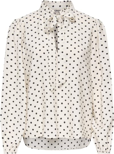 Only Blouse Onlmaizee Ls Frill Shirt Wvn Ex 15380456 Cloud Dancer/small Black Dames Maat - XS