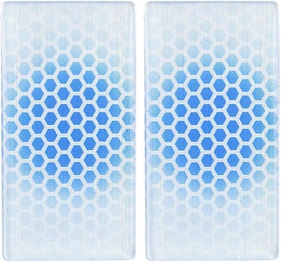 Gelkussens Scheenbescherming - Ski Pads - Sport Bescherming - Schokabsorberend Systeem - 13 x 6.5 cm - Blauw