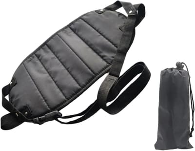 Vliegtuig Voetsteun - Reis Hangmat - Comfortabel Reizen - Verstelbare Riemen - Compact Ontwerp - Zwart