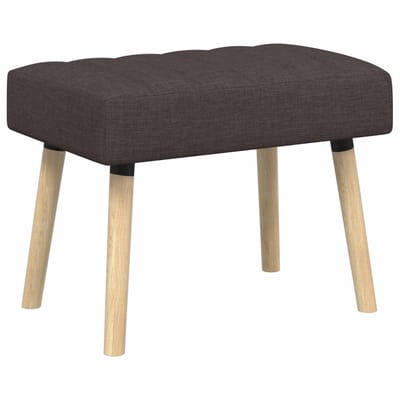 vidaXL - Kanaalgeplooide - Bank - Donkerbruin - 60 - x - 40 - x - 45 - cm - Stof