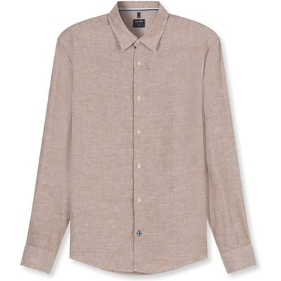 OLYMP Casual Overhemd, Regular Fit, Kent, Bruin