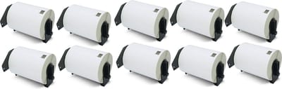 Label Tape Geschikt voor Brother DK-11240 | 102 x 51 mm | Zwart op wit - 600 labels per rol - 10 stuks - Geschikt voor: QL-1050 QL-1050N QL-1060N QL-1100 QL-1110NWB QL-1110NWBc
