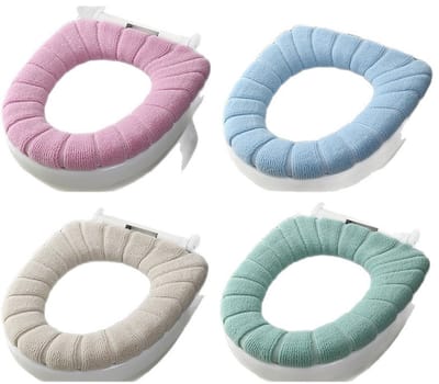 Toiletzittingkussen 4-pack – Warm stretch, universeel, wasbaar