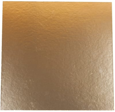 Taartkarton Vierkant Goud/Zwart 24x24cm 50st.