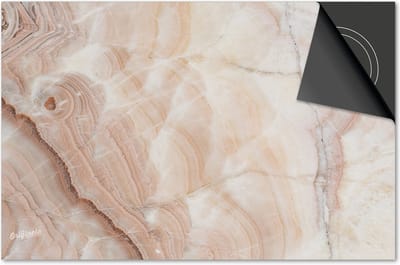 Inductie beschermer 60x60 - afdekplaat inductie mat - Dietrix Kookplaat beschermer - Exclusief - Marmer - Lichtbeige taupe