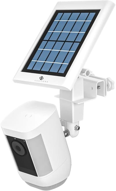 Equivera Zonnepaneel voor Ring Camera - Zonnepaneel voor Ring Camera - Zonnepaneel met Stekker Zonnepanelen met Stekker - Oplader Ring Camera - Zonnepaneel Adapter - Solar Charger - Weerbestendig - Verstelbaar