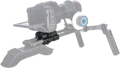 Snelontgrendelingsplaat met 15mm dubbele stangklem voor camera's en accessoires - Basisplaat voor stabilisatie en ondersteuning