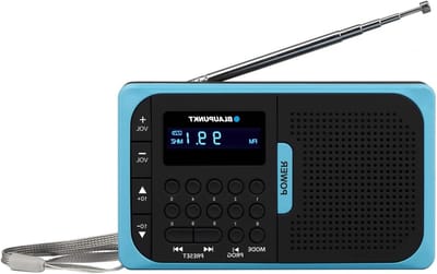 Draagbare Radio - FM AM - Muziek Luisteren - Met Batterij - 205 Gram - Blauw