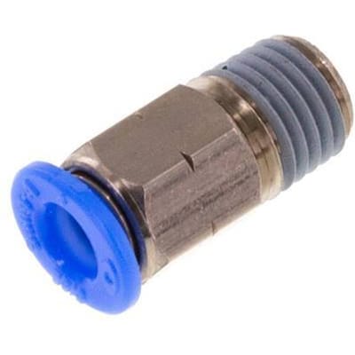 5/32'' x 1/16'' NPT Messing/PBT Insteekfitting buitendraad NBR [5 Stuks]