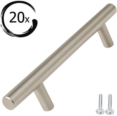 20X RVS Handgrepen Denver 128mm Boormaat - Greepjes - Handgreep - Handgrepen keukenkastjes - Handvatten - Meubelgreep RVS - Handgrepen voor deurtjes
