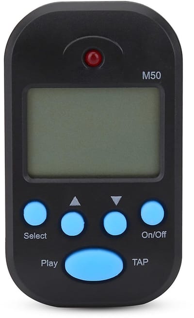 Allecto - Portable Mini Metronome - Multifunctioneel - Zwart - Geschikt voor Piano Viool Gitaar Drum - Compact en Lichtgewicht