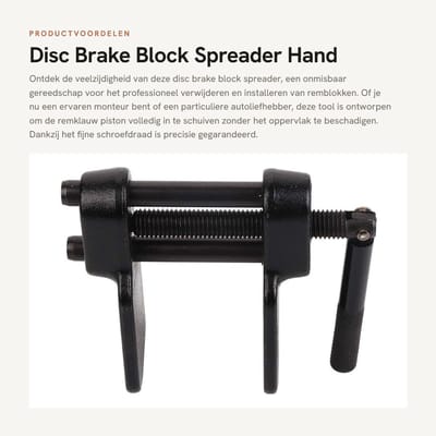 Dailygoods- Schijfremblokken 0-70 mm - Remklauw Spreader - Remzuiger - Handgereedschap - Aluminiumlegering - Robuust en duurzaam - Remspreader