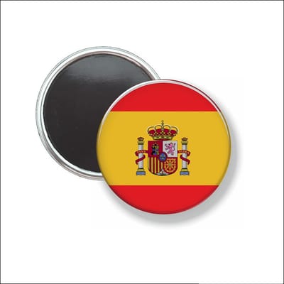 Button Met Magneet 58 MM - Vlag Spanje - NIET VOOR KLEDING