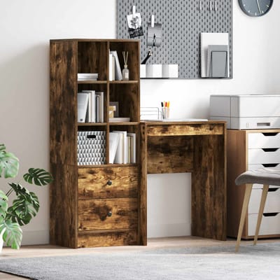 vidaXL - Bureau - Rook - Eiken - 105,5 - x - 34 - x - 127 - cm - 2 - st
