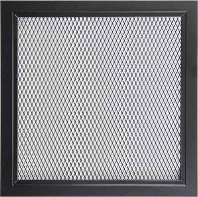 Geperforeerd Aluminium Ventilatierooster Zwart RAL9005 - 25x25 cm - Luchtrooster Binnen en Buiten