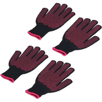2 Paar Snijbestendige Handschoenen Keuken Tuinieren Veiligheid Bescherming Gereedschap voor Houtsnijden Roze 25cm
