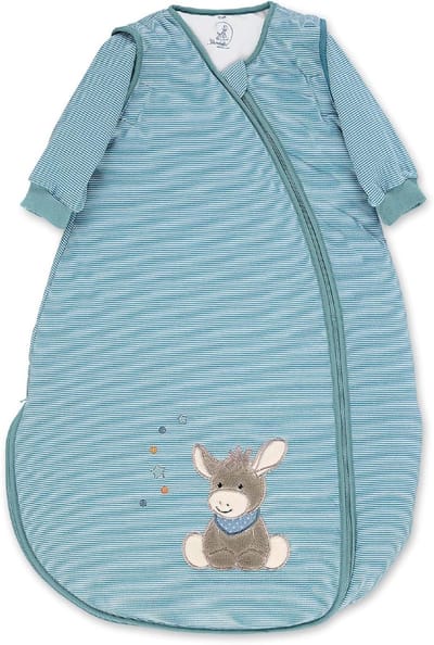 Jersey Slaapzak voor Peuters met Afneembare Mouwen en Ritssluiting - Maat 110 cm - Lichtblauw