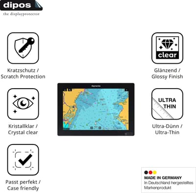 dipos – 2x Beschermfolie geschikt voor Raymarine Axiom+ 12 | Krasbestendige & heldere Screenprotector Ultra-Thin